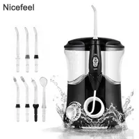 Nicefeel Oral Outrigator Water Pulse Flosser Dental Jet Teeth Cleaner Hydro Jet 600ml Water Tank 및 7Nozzle Tooth Care 220514225K