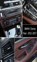 Kolfiberklistermärke för BMW 5 -serie F10 F18 CAR CENTER CONSOL COVER Luftkonditionering Outlet Vent Dekorativ ram Auto Accessor2470851