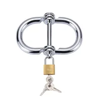 MASSAGEM Audlt Games Restri￧￵es BDSM Metal Handcuffs com Keys Sex Toys for Couples Tornozelo Banage Bracelet Cosplay Er￳tico SexShop273Q