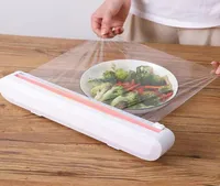 Twoway schuifmes multisize toepasselijke zuigbeker type plastic wrap cutter huishouden creatieve keukengerei