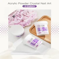 3pcs 90g Nail Acrylic Powder Polymer Color Pink Clear White for Dail Art Extension 3D Acrylic System Manicure235Z