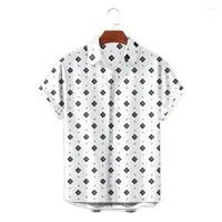 メンズカジュアルシャツcamisetas de manga corta para para verano camisas con estampado 3d color hawaianas vacaciones en la playa estilo hip hop