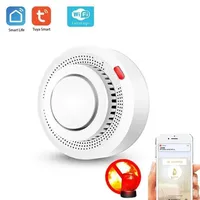 EPACKET TUYA WIFI Smart Smoke Detector Security System Sensorer Alarm Fire Protection Smokehouse Combination Home227L320S2241205Y179S