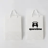 Sacchetti di carta bianca di sublimazione con borse per la spesa per sacchetti regalo di massa a impugna