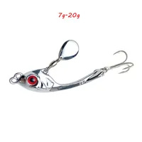 7g-20g Spinner Hook Metal Baits & Lures 10/8/6/4# Blood Slot Hooks Silver Sheet Zinc Alloy Fishing Gear Wholesale-136