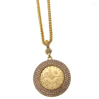 Colares pendentes zkd islã muçulmano otomano moedas turcas jóias jóias moedas árabe colorido de peru colar de cristal
