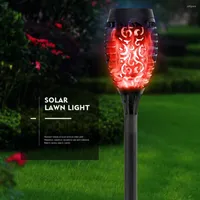 Solar Lamp Flame Light IP65 Waterproof Torch Lights 12 LED Easy Installation For Outdoor Backyards Gardens Lawn