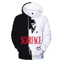 Sweats à capuche masculin Sweatshirts New Scarface 3D Sweat-shirt de film de mode imprimé Scarface 3D Tony Montana Femmes Harajuku Streetwear Sweat à capuche surdimensionné T221114