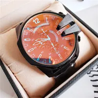 Men's sports quartz watch DZ4318 laser colorful glass three eye six pin 57MM large steel dial waterproof Iced Out Watch