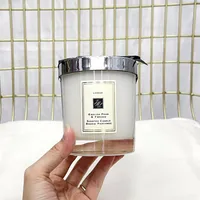 Nieuwste Solid Jo Malone Kerstmis Crazy Candle Perfume Geur Wild Bluebell Lime Wood Sea Zout 200g Hoge kwaliteit Wierook Geuren Cand266o