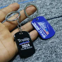 Save America Again Keyrings Donald Trump Keychain de acero inoxidable Trump Train Regalo de la llave