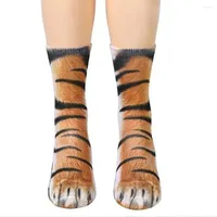 Мужские носки 3D -печать животные ноги стандартная утолщение мужчин женское хлопковое платье экипажа в наличии