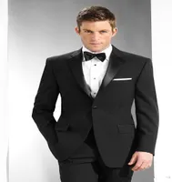 Nowy stylowy projekt Design Tuxedos One Button Black Notch Groomsmen Man Suit Mens Wedding Suits Kurtka Pantstie 5956161930
