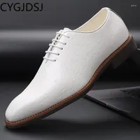 Dress Shoes White Men Formal Leather For Office 2022 Oxford Man High Quality Chaussures Hommes En Cuir Zapatos