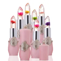 Nuevo transparentes hidratantes de larga duración Cosméticos Flower Cosmetics Temperatura impermeable Cambio de color Jelly Lipstick Balm 298n