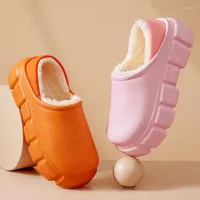 Pantofole tydzsmt scarpe calde invernali impermeabili donne coppie non slittate di peluche di cotone outdoor sandali di tallone spesse