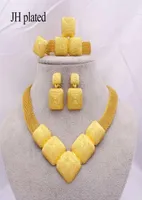 Jewelry sets African 24k gold for women Dubai wedding gifts bridal party Necklace Bracelet earrings ring set collares jewellery 212125317