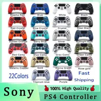 Logo PS4 Kablosuz Denetleyici GamePad PS4 Titreşim için 22 Renk Sony Joystick Oyun Pedi Oyun Kontrolörleri Perakende Kutusu PS5 ile Oyun İstasyonu