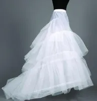 2018 White Trail Petticoat Wedding Accessories Ruffle Bride Crinoline Underskirt Velos De Novia Voile De Mariee4250753