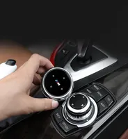 Auto multimedia -knopafdekstickers voor BMW 3 5 -serie X1 X3 X5 X6 F30 E90 E92 F10 F18 F11 F07 GT Z4 F15 F16 F25 E60 E60 E61 Accessor4050901