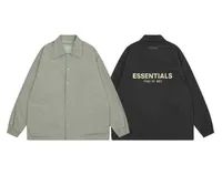 essentialss jackets god of fear 22ss new double line flocking FOG high street trench coat coach jacket men's and women's fashion top coats