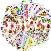 48pcs Water Transfer Designed Nail Sticker Blossom Flower Colorful Full Tips Stamp Decals Nail Art Beauty A049-096SET287r