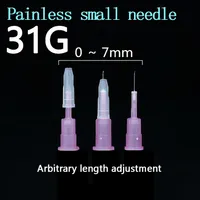 31G 4MM قابلة للتعديل إبرة صغيرة يمكن التخلص منها في مجال الحقن الطبية المصغرة بالبلاستيك التجميلي الأدوات الجراحية 279N