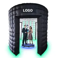 360 graden opblaasbare LED Photobooth -behuizing met gratis aangepast Logo 360 Photo Booth achtergrond