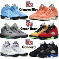 Zapatos 2023 Jumpman 5s Retro Crimson Bliss UNC Bean verde Lo que el Concord Racer Blue Noir Bluebird Anthracite Top 3 Sneakers Men