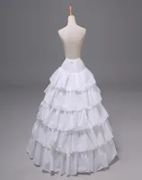 12004 Brud Petticoats Wedding Accessories 5 Lager 4 Hoops Crinoline White Flower Girl Dress Bridal Princess Underskirt For Ball 6785222