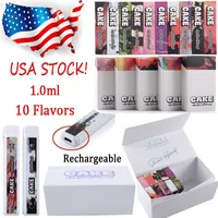 10 Flavores Bolo Dispon￭vel E Cigarro Ela atinge diferentes canetas Vape 1,0 ml de vaporizadores de ￳leo vazios 280mAh Recarreg￡vel dispositivo de dispositivo descart￡vel nos EUA