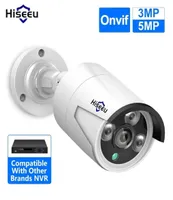 ドームカメラHiseeu H265 POE IP 3MP 5MP CCTV Surveillance Security Camera for Audio Record NVR System防水屋外ナイトVIS