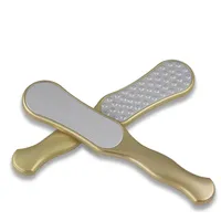 12pcs lote de ouro de ouro para pedicure Rasp ralador para remover pés de luxo aço inoxidável Manicure Ferramentas de unhas de alta qualidade302s