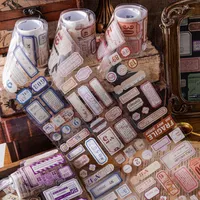 Números vintage de regalos Etiquetas de collage del alfabeto Material de cinta de marcado Adhesivo decorativo Diy Junk Journal Stickers de álbumes de recortes