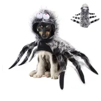Dog Apparel Halloween Clothes Fashion Cat Long haired Spider Chest And Back Costume Pet Cosplay Prop Product 221114