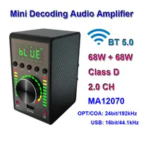 Amplifiers 2 68W Bluetooth Amplifier 5 0 Infineon MA12070 Digital Audio Power Amp Class D USB DAC 24bit 192kHz HiFi Stereo 221114