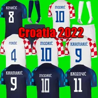 Croacia Modric 2022ワールドカップサッカージャージナショナルチームMandzukic Perisic Kalinic 22 23 Croatia Footbale Shird Kovacic Rakitic Kramaric Men Kids Kit Set Socks