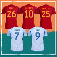 2022スペインANSU FATI ASENSIOサッカージャージ22/23 Morata Koke Gavi Pedri Ferran Sergio National Team Shit