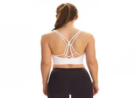 Lu Yoga Sports Bra Nude Skinfriendly Support Support Sever Lu Bra Running Gym Gym Clothes Women Solid Workout Activewear UN3061512