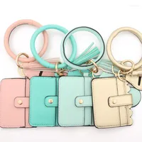 Keychains Card Holder Wallets Pols Bangle Keycahins For Women Outdoor Daily Jewelry Tassel armbanden Key Rings