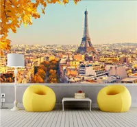 Conception de papier peint 3D personnalisé automne à Paris PO Kitchen Bedroom Living Room Muraux muraux Papel de Parede para Quarto5708211