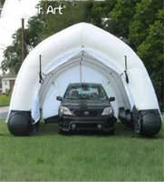 Ecnomic inflatable garage tent tunnel marquee car cover work shop booth with removable ZIPPER curtains and strong base tube for sa4705323