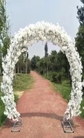 Dekorativa blommor Cherry Blossom Arch Flower Stand Props Outdoor Wedding Backdrop Layout Road Guide Artificial Shelf Party Stage