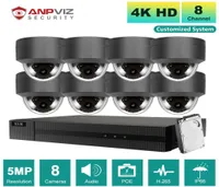 Hikvision OEM H265 NVR 4K 8CH 468PCS 5MP POE IP Camera Outdoorindoor Security Systems Kit Bewegingsdetectie IP66 P2P Wireless K