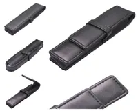 Whole s School supplies Good Quality Pens Case Gift Pen Bag Black Leather Famous Pu Genuine Leather Pouchs1504874