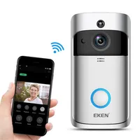 Eken v5 Video Doorbell Smart Wireless Wi -Fi Security Door Bell com Chime Recording Visual Monitor Home Day Night Intercom Door Pho283G
