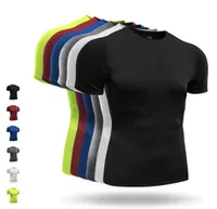 2019 Running T Shirt Men Sport Jerseys Compression Bodybuilding Athletic Gym Clothing Male Short Sleeve Fitness Jogger Soccer Exer3022819