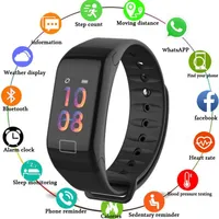 F1 Blood Oxygen Tracker Smart Bracelet Monitor de frecuencia card￭aca Smart Watch Smart Water Water Fitness Tracker Smart Wristwatch para iPhone y262p