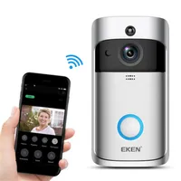 Eken v5 Video Doorbell Smart Wireless Wi -Fi Security Door Bell com Chime Recording Visual Monitor Home Day Night Intercom Door Pho273x