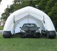 Ecnomic inflatable garage tent tunnel marquee car cover work shop booth with removable ZIPPER curtains and strong base tube for sa6886346